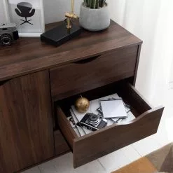 Mørteens Sideboard Gjora - Gummibaum teilmassiv - Walnuss -Büromöbel Verkaufsgeschäft 1000123698 190325 11253100016 GALLERYIMAGES P000000001000123698