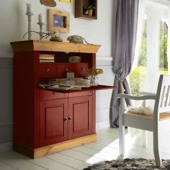 Maison Belfort Sekretär Bergen - Kiefer Rot / Kiefer Laugenfarbig -Büromöbel Verkaufsgeschäft 1000125642 211122 08323702175 MOOD DETAILS P000000001000125642 mood