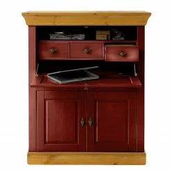 Maison Belfort Sekretär Bergen - Kiefer Rot / Kiefer Laugenfarbig -Büromöbel Verkaufsgeschäft 1000125642 211122 08323702195 DETAILS P000000001000125642