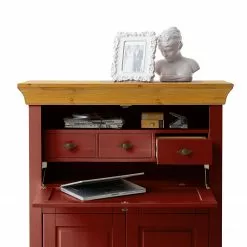 Maison Belfort Sekretär Bergen - Kiefer Rot / Kiefer Laugenfarbig -Büromöbel Verkaufsgeschäft 1000125642 211122 08323802206 DETAILS P000000001000125642