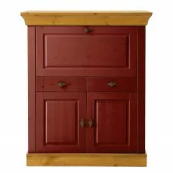 Maison Belfort Sekretär Bergen - Kiefer Rot / Kiefer Laugenfarbig -Büromöbel Verkaufsgeschäft 1000125642 211122 08323802228 DETAILS P000000001000125642