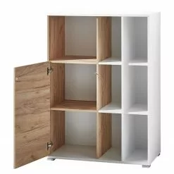 Germania Aktenschrank Lioni l - Eiche Navarra Dekor / Weiß -Büromöbel Verkaufsgeschäft 1000126191 180716 12473804 GALLERYIMAGES P000000001000126191