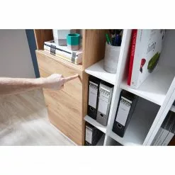 Germania Aktenschrank Lioni l - Eiche Navarra Dekor / Weiß -Büromöbel Verkaufsgeschäft 1000126191 180716 12473805 GALLERYIMAGES P000000001000126191