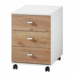 Germania Rollcontainer Lioni - Eiche Navarra Dekor / Weiß