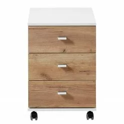 Germania Rollcontainer Lioni - Eiche Navarra Dekor / Weiß -Büromöbel Verkaufsgeschäft 1000126194 180716 12473811 GALLERYIMAGES P000000001000126194