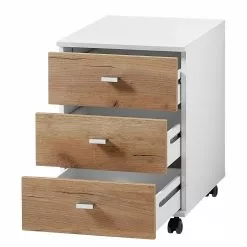 Germania Rollcontainer Lioni - Eiche Navarra Dekor / Weiß -Büromöbel Verkaufsgeschäft 1000126194 180716 12473812 GALLERYIMAGES P000000001000126194