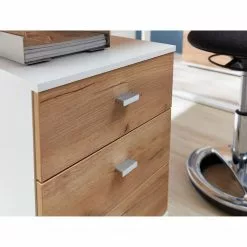 Germania Rollcontainer Lioni - Eiche Navarra Dekor / Weiß -Büromöbel Verkaufsgeschäft 1000126194 180716 12473813 GALLERYIMAGES P000000001000126194