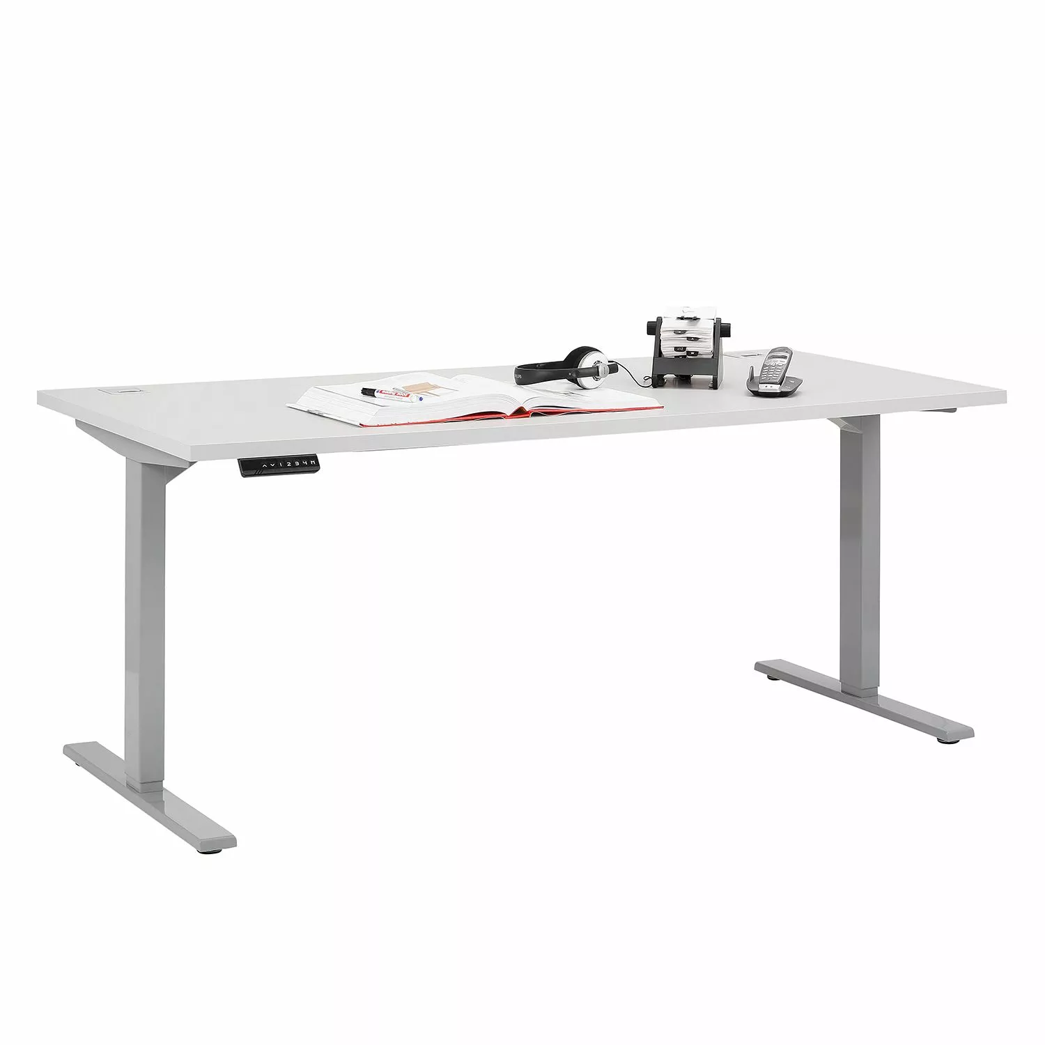 Maja Möbel Schreibtisch eDJUST II - Hellgrau / Platingrau 4 Maja Möbel Schreibtisch eDJUST II - Hellgrau / Platingrau – Bild 2