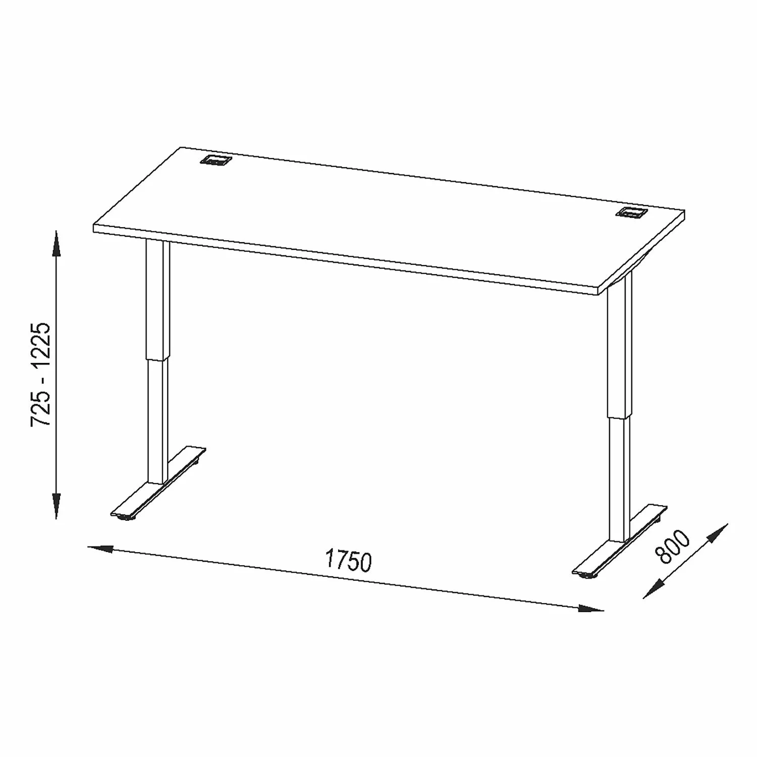 Maja Möbel Schreibtisch eDJUST II - Hellgrau / Platingrau 8 Maja Möbel Schreibtisch eDJUST II - Hellgrau / Platingrau – Bild 6