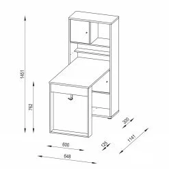 Maja Möbel Schreibtischkombination Grove - Eiche Sonoma Dekor -Büromöbel Verkaufsgeschäft 1000126636 180821 10384009 GALLERYIMAGES P000000001000126636