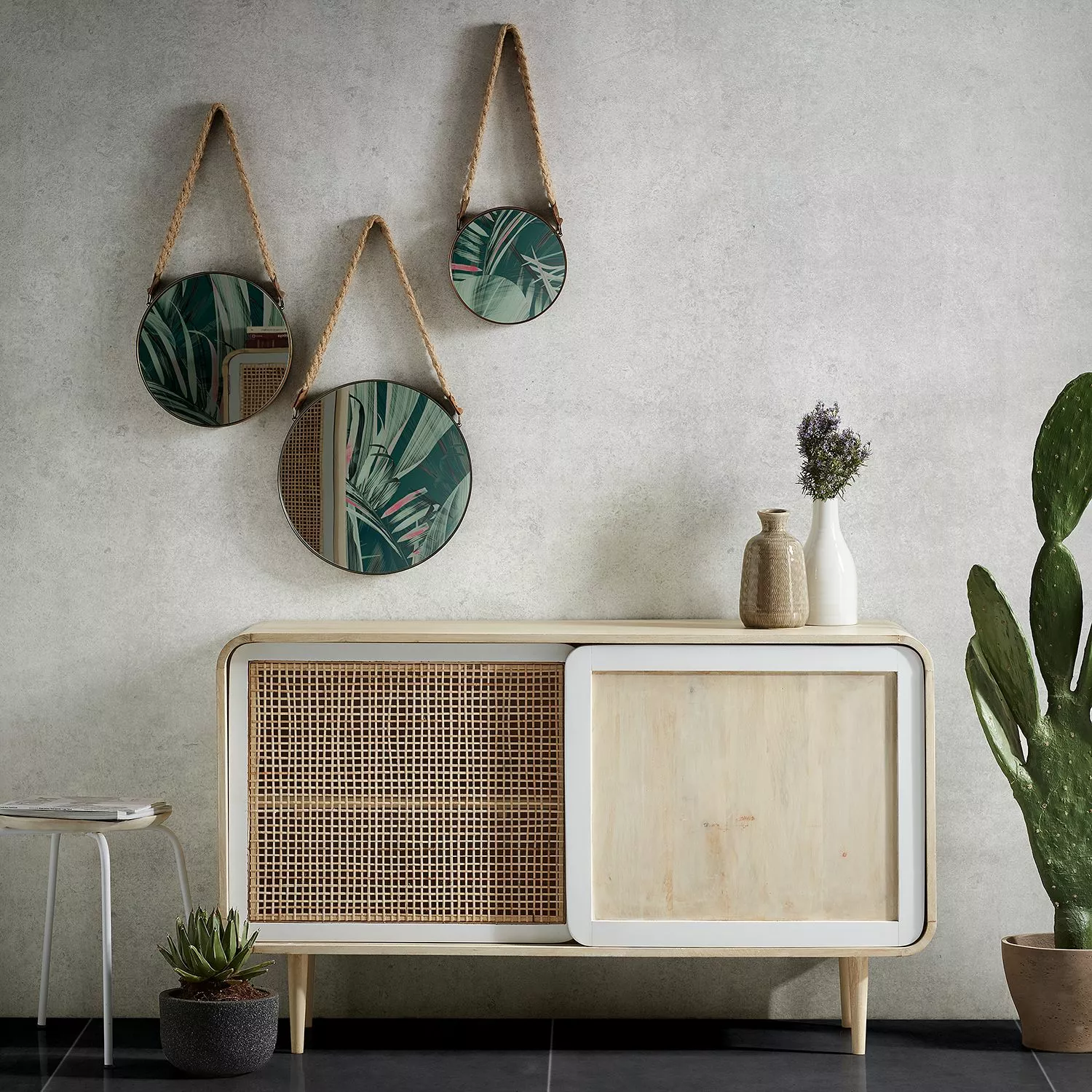 Norrwood Sideboard Gunnebo - Mango massiv - Mango / Weiß 4 Norrwood Sideboard Gunnebo - Mango massiv - Mango / Weiß – Bild 2