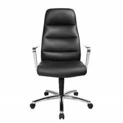 Topstar Bürodrehstuhl Chairman 70 ll - Echtleder / Aluminium - Schwarz / Chrom -Büromöbel Verkaufsgeschäft 1000127467 180807 17584841 GALLERYIMAGES P000000001000127467
