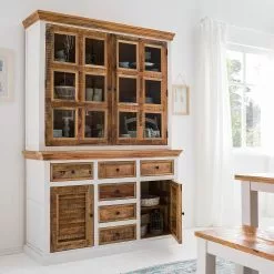 Maison Belfort Sideboard Newhaven - Mango teilmassiv - Mango / Weiß -Büromöbel Verkaufsgeschäft 1000128954 200122 18404700044 MOOD DETAILS P000000001000128954 mood