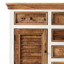 Maison Belfort Sideboard Newhaven - Mango teilmassiv - Mango / Weiß -Büromöbel Verkaufsgeschäft 1000128954 200122 18404800049 DETAILS P000000001000128954