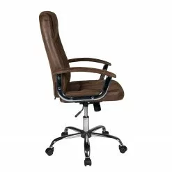 Duo Collection Chefsessel Bill - Microfaser / Metall - Vintage Braun / Chrom -Büromöbel Verkaufsgeschäft 1000129051 180817 15164736 GALLERYIMAGES P000000001000129051