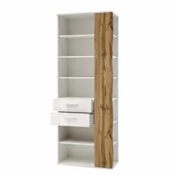 Loftscape Regal Vantaa - Hochglanz Weiß / Eiche Dekor -Büromöbel Verkaufsgeschäft 1000129181 200811 14102901455 DETAILS P000000001000129181