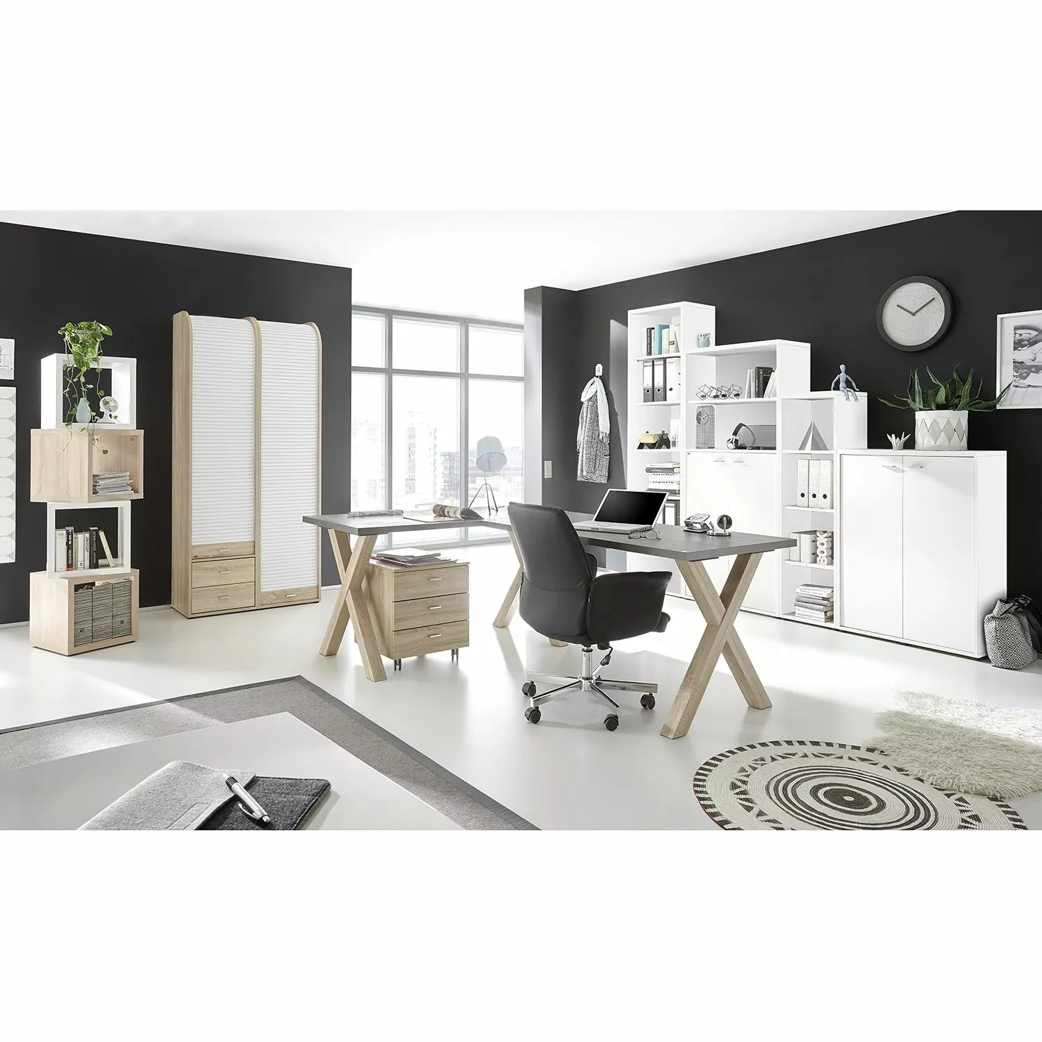 Mooved Aktenregal Leeton l - Weiß - Höhe: 215 cm 4 Mooved Aktenregal Leeton l - Weiß - Höhe: 215 cm – Bild 2