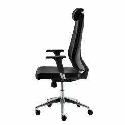 Mayer Sitzmöbel Bürodrehstuhl Lakota - Echtleder / Aluminium - Schwarz / Chrom -Büromöbel Verkaufsgeschäft 1000133111 180919 09514917 GALLERYIMAGES P000000001000133111