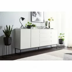 Fredriks Sideboard Zaddy I - Weiß / Schwarz -Büromöbel Verkaufsgeschäft 1000134689 210426 15153000009 MOOD DETAILS P000000001000134689 mood