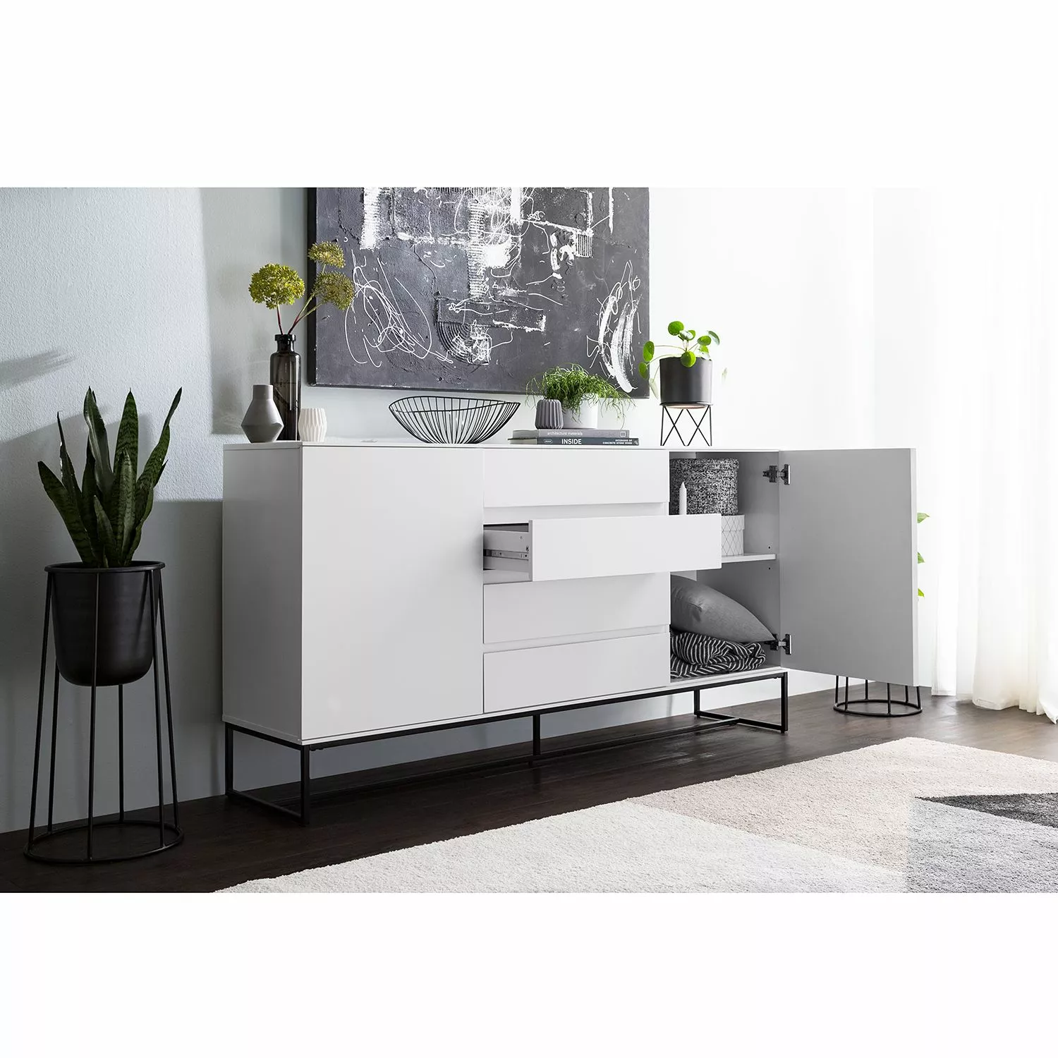 Fredriks Sideboard Zaddy II - Weiß 5 Fredriks Sideboard Zaddy II - Weiß – Bild 3