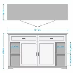 Ridgevalley Sideboard Jasmund II - Weiß -Büromöbel Verkaufsgeschäft 1000136048 190405 14520500017 GALLERYIMAGES P000000001000136048