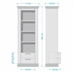 Ridgevalley Regal Lewk - Pinie Weiß Dekor / Pinie Dekor -Büromöbel Verkaufsgeschäft 1000136071 181219 14223700033 GALLERYIMAGES P000000001000136071