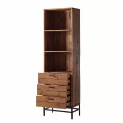 Ars manufacti Regal Grasby - Pinie massiv / Metall - Pinie / Schwarz -Büromöbel Verkaufsgeschäft 1000147149 190726 15531700015 DETAILS P000000001000147149