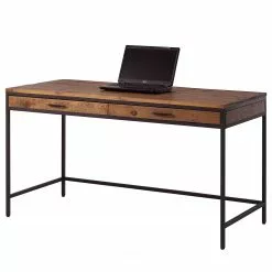 Ars manufacti Schreibtisch Grasby - Pinie massiv / Metall - Pinie / Schwarz -Büromöbel Verkaufsgeschäft 1000147153 190726 15532000031 DETAILS P000000001000147153