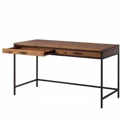 Ars manufacti Schreibtisch Grasby - Pinie massiv / Metall - Pinie / Schwarz -Büromöbel Verkaufsgeschäft 1000147153 190726 15532000032 DETAILS P000000001000147153