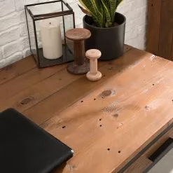 Ars manufacti Schreibtisch Grasby - Pinie massiv / Metall - Pinie / Schwarz -Büromöbel Verkaufsgeschäft 1000147153 190730 14584900014 DETAILS P000000001000147153