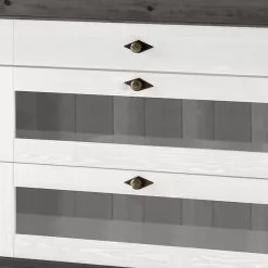 Maison Belfort Sideboard Bergen II - Kiefer massiv - Kiefer Weiß / Kiefer Grau -Büromöbel Verkaufsgeschäft 1000147249 211122 08324402445 DETAILS P000000001000147249