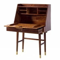 Ars manufacti Sekretär Baxley - Akazie massiv / Metall - Akazie / Gold -Büromöbel Verkaufsgeschäft 1000149741 200113 16023300020 DETAILS P000000001000149741