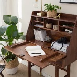 Ars manufacti Sekretär Baxley - Akazie massiv / Metall - Akazie / Gold -Büromöbel Verkaufsgeschäft 1000149741 200207 10193200013 DETAILS P000000001000149741