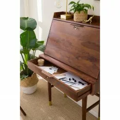 Ars manufacti Sekretär Baxley - Akazie massiv / Metall - Akazie / Gold -Büromöbel Verkaufsgeschäft 1000149741 200207 10193200014 DETAILS P000000001000149741