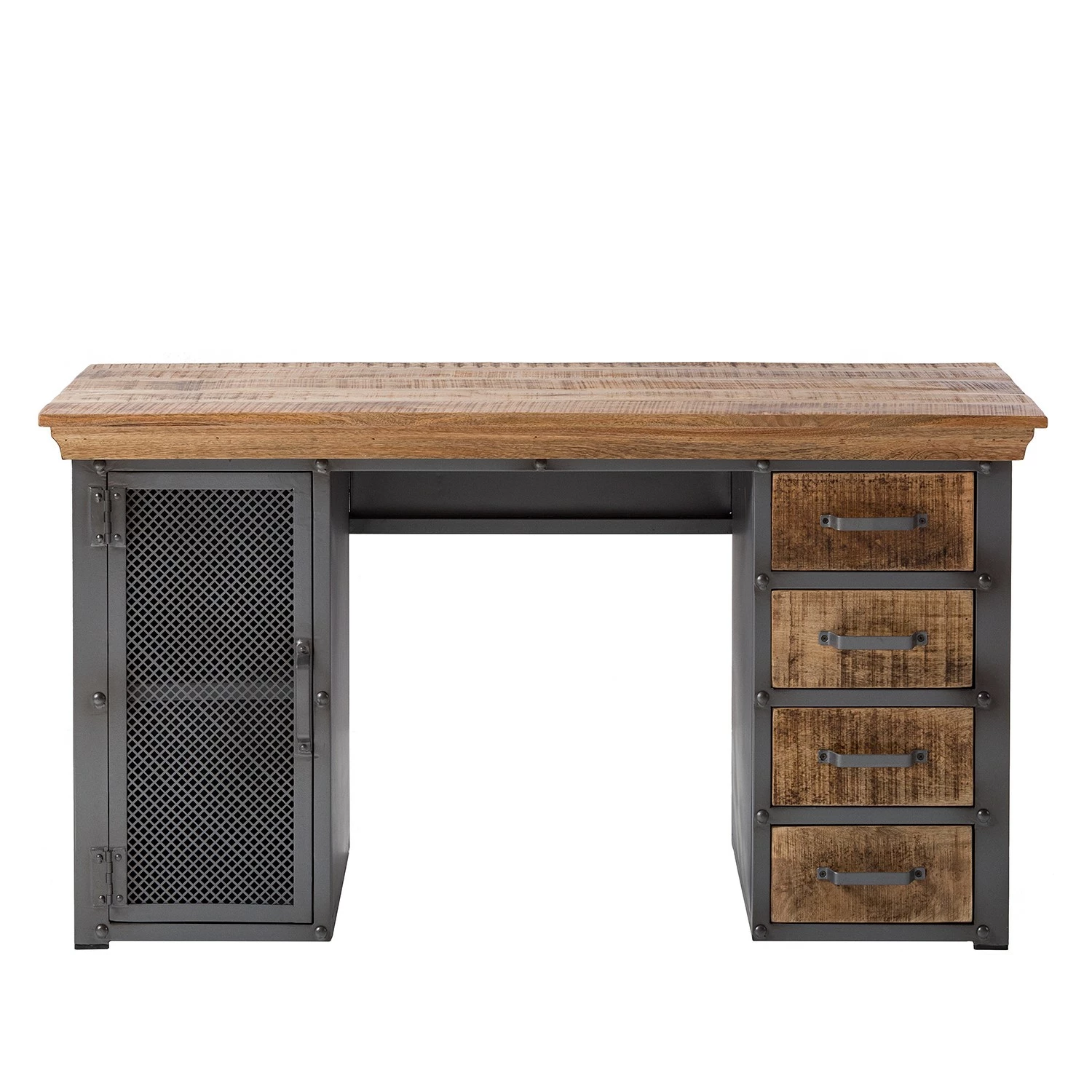 Ars manufacti Schreibtisch Hunter II - Mango massiv / Metall - Mango / Silber 6 Ars manufacti Schreibtisch Hunter II - Mango massiv / Metall - Mango / Silber – Bild 4