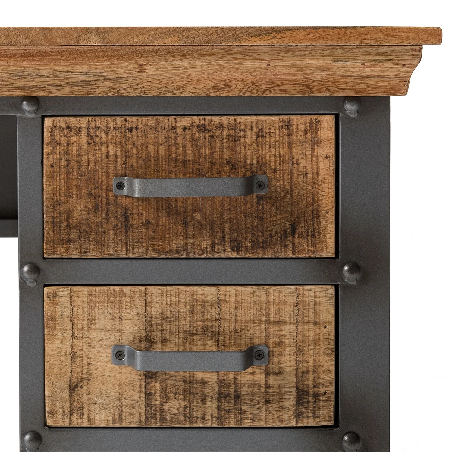 Ars manufacti Schreibtisch Hunter II - Mango massiv / Metall - Mango / Silber 10 Ars manufacti Schreibtisch Hunter II - Mango massiv / Metall - Mango / Silber – Bild 8