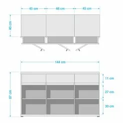 Germania Sideboard Lissabon - Buche Dekor / Anthrazit - Breite: 144 cm 15 Germania Sideboard Lissabon - Buche Dekor / Anthrazit - Breite: 144 cm -Büromöbel Verkaufsgeschäft 1000150687 181217 15305300020 GALLERYIMAGES P000000001000150687