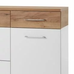 Germania Sideboard Nerola - Weiß / Eiche Navarra Dekor -Büromöbel Verkaufsgeschäft 1000150711 190104 11554500022 GALLERYIMAGES P000000001000150711