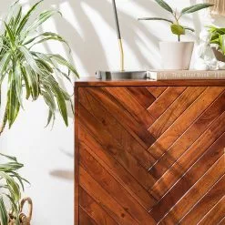 Jack & Alice Sideboard Loga - Akazie massiv / Eisen - Akazie Braun -Büromöbel Verkaufsgeschäft 1000153425 190925 06220300018 DETAILS P000000001000153425