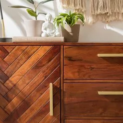 Jack & Alice Sideboard Loga - Akazie massiv / Eisen - Akazie Braun -Büromöbel Verkaufsgeschäft 1000153425 190925 06220300020 DETAILS P000000001000153425