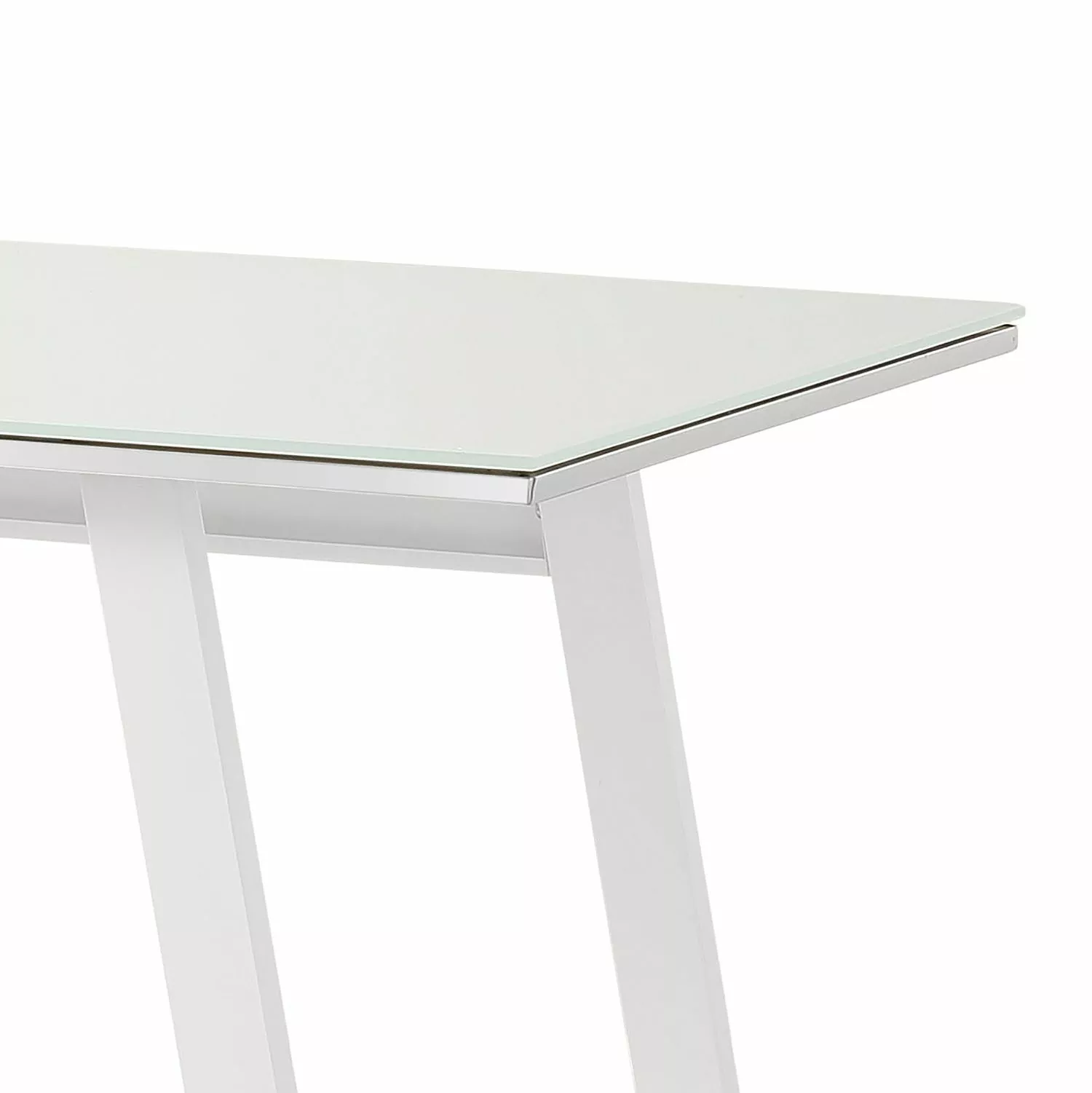 Maja Möbel Schreibtisch Balook - Glas / Metall - Weiß / Chrom 5 Maja Möbel Schreibtisch Balook - Glas / Metall - Weiß / Chrom – Bild 3