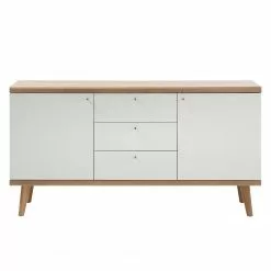 Norrwood Sideboard Gyland - Matt Weiß / Eiche Riviera Dekor -Büromöbel Verkaufsgeschäft 1000164014 190307 08392400097 GALLERYIMAGES P000000001000164014