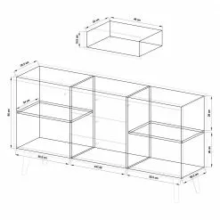 Norrwood Sideboard Gyland - Matt Weiß / Eiche Riviera Dekor -Büromöbel Verkaufsgeschäft 1000164014 190307 08392400101 GALLERYIMAGES P000000001000164014