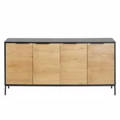 Norrwood Sideboard Ceduna - Eiche / Matt Schwarz -Büromöbel Verkaufsgeschäft 1000166592 190319 10113300067 GALLERYIMAGES P000000001000166592