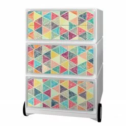 EasyOffice by Paperflow Rollcontainer easyBox Vintage III - Kunststoff - Weiß