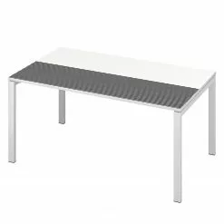 EasyOffice by Paperflow Schreibtisch easyDesk Black/White III - Weiß / Schwarz - Breite: 140 cm