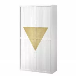 EasyOffice by Paperflow Aktenschrank easyOffice Classic Chic IV - Kunststoff - Weiß / Gold