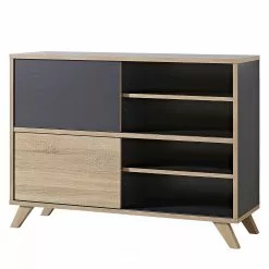 Germania Sideboard Svene - Anthrazit / Eiche Sonoma Dekor - Breite: 120 cm
