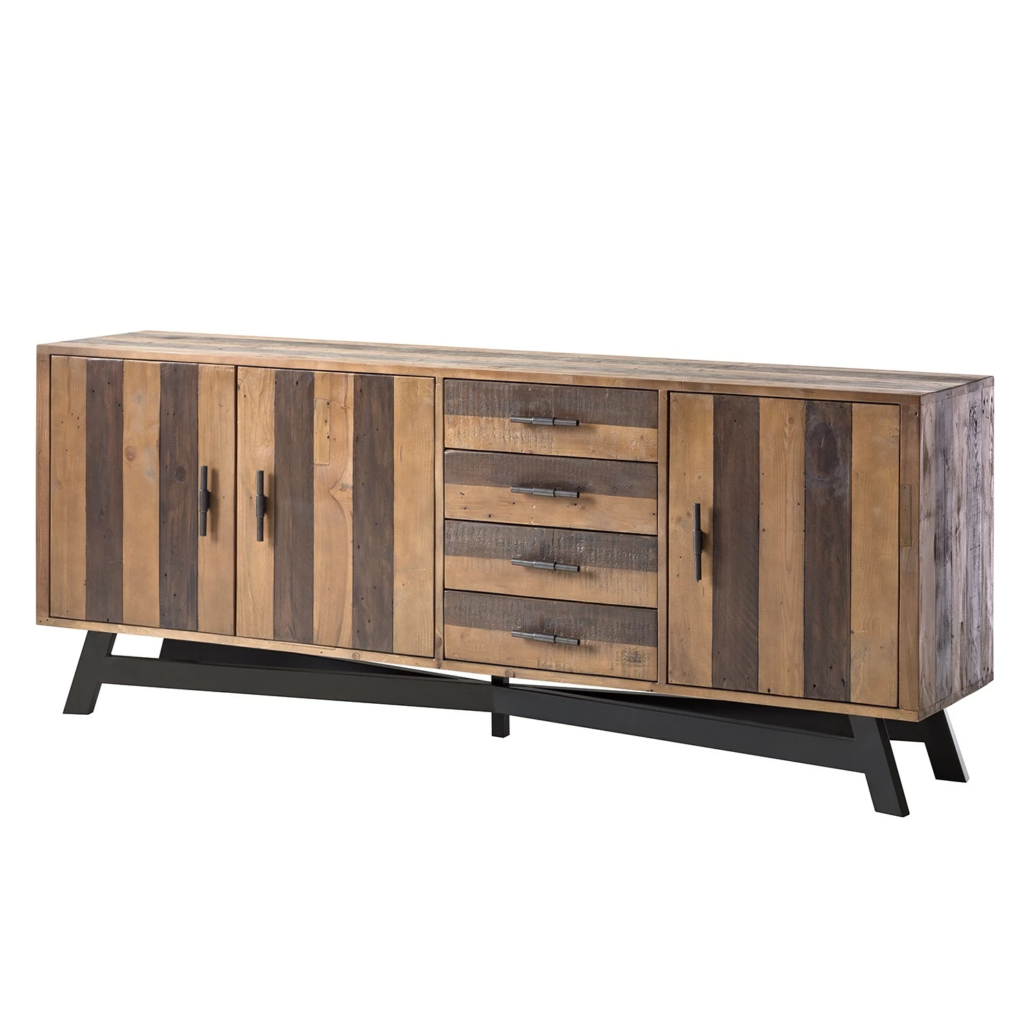 Ars manufacti Sideboard Tamati II - Pinie massiv / Eisen - Pinie / Schwarz 3 Ars manufacti Sideboard Tamati II - Pinie massiv / Eisen - Pinie / Schwarz