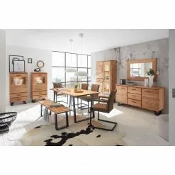 Ars Natura Sideboard Vardo - Akazie massiv / Metall - Akazie / Schwarz -Büromöbel Verkaufsgeschäft 1000166791 190819 16141100022 MOOD DETAILS P000000001000166791 mood